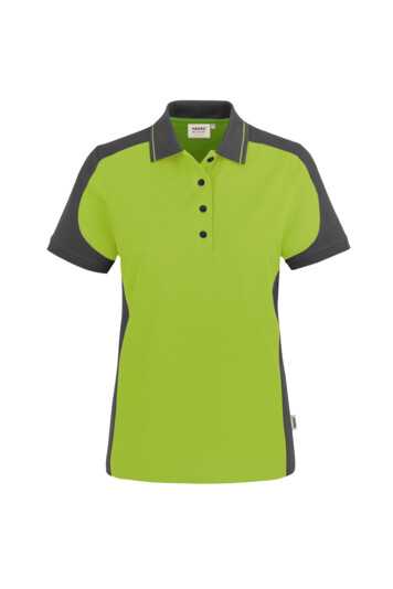 HAKRO Damen Poloshirt Contrast Mikralinar®, kiwi/anthrazit, 2XL, 239