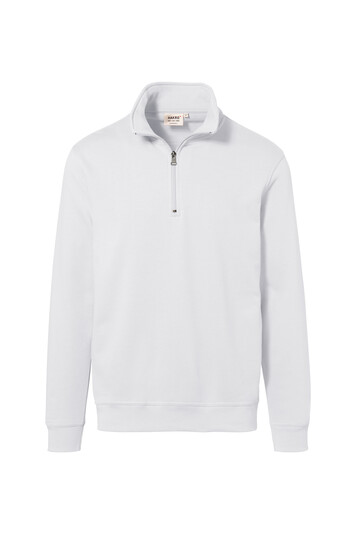 HAKRO Zip-Sweatshirt Premium, weiß, 5XL, 451
