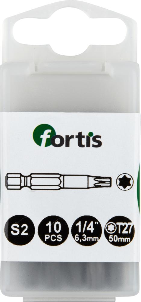 Bit zähhart 1/4" DIN3126 E6,3 T27x m 10er Pack FORTIS